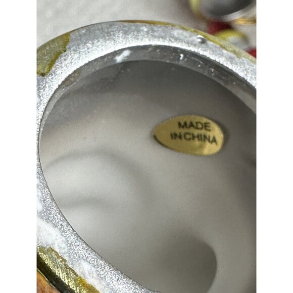 Christmas Tree Santa Claus Ornaments with Hangers 8 ea Small 3" Holiday Jolly - Picture 12 of 12